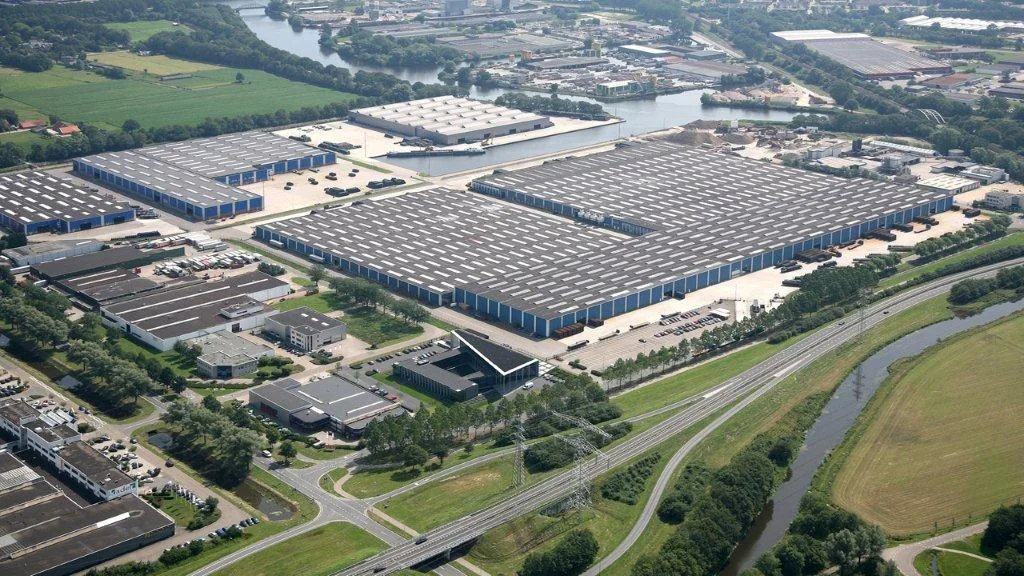 Vista aérea da fábrica Van Merksteijn em Almelo